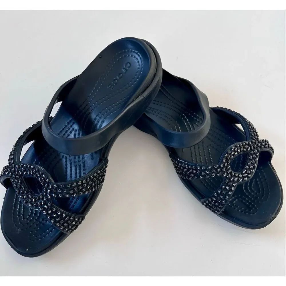 Crocs Meleen Twist Diamante Sandals Womens Size 7 W